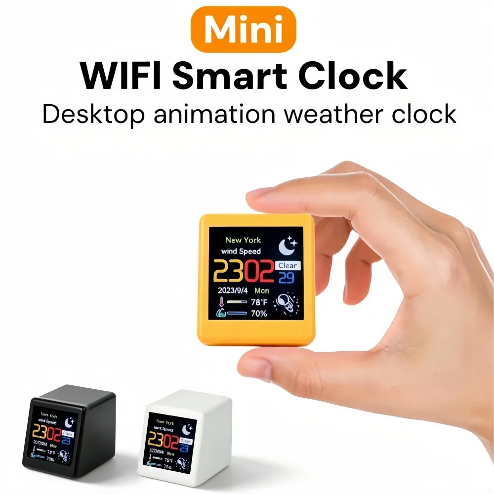 Led Desk Clock - Smart Wifi Weerstation Bureauklok Display met