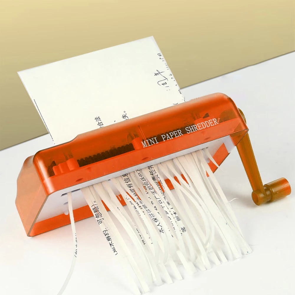 Paper Shredder Micro - Mini handmatige papierversnipperaar Transparante handbediende documentvernietiger