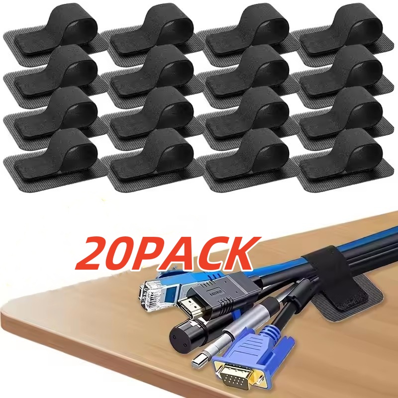 Home Office Desks - 4/20 Stuks Herbruikbare Zelfklevende Kabelbinders Verstelbare