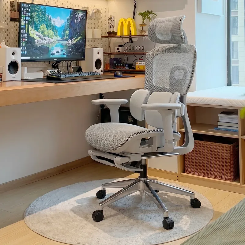 Home Office Desks - Ergonomische bureaustoel met lendensteun, verstelbare computerstoel