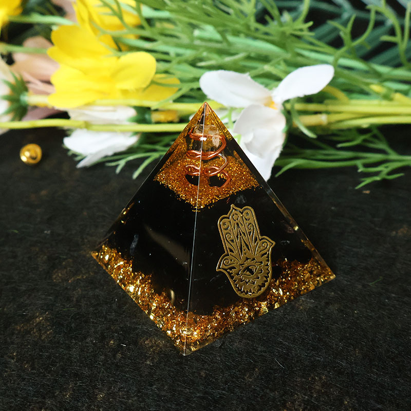 Home Office Free - Hamsa Hand Hars Kristal Piramide Zwarte