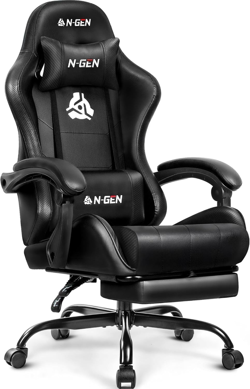 Home Office Desks - Gamingstoel met voetensteun, lendensteun voor thuiskantoor,