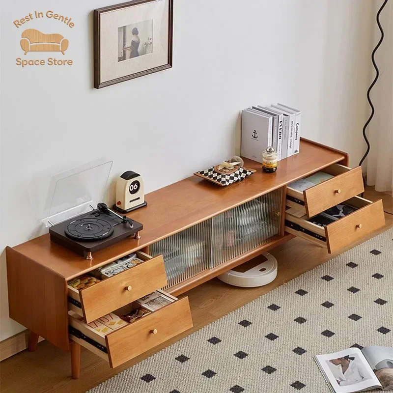 Drawer Pedestal Cabinet - Mediaconsole Tv-meubel Moderne opbergkast Televisiehouder Laden