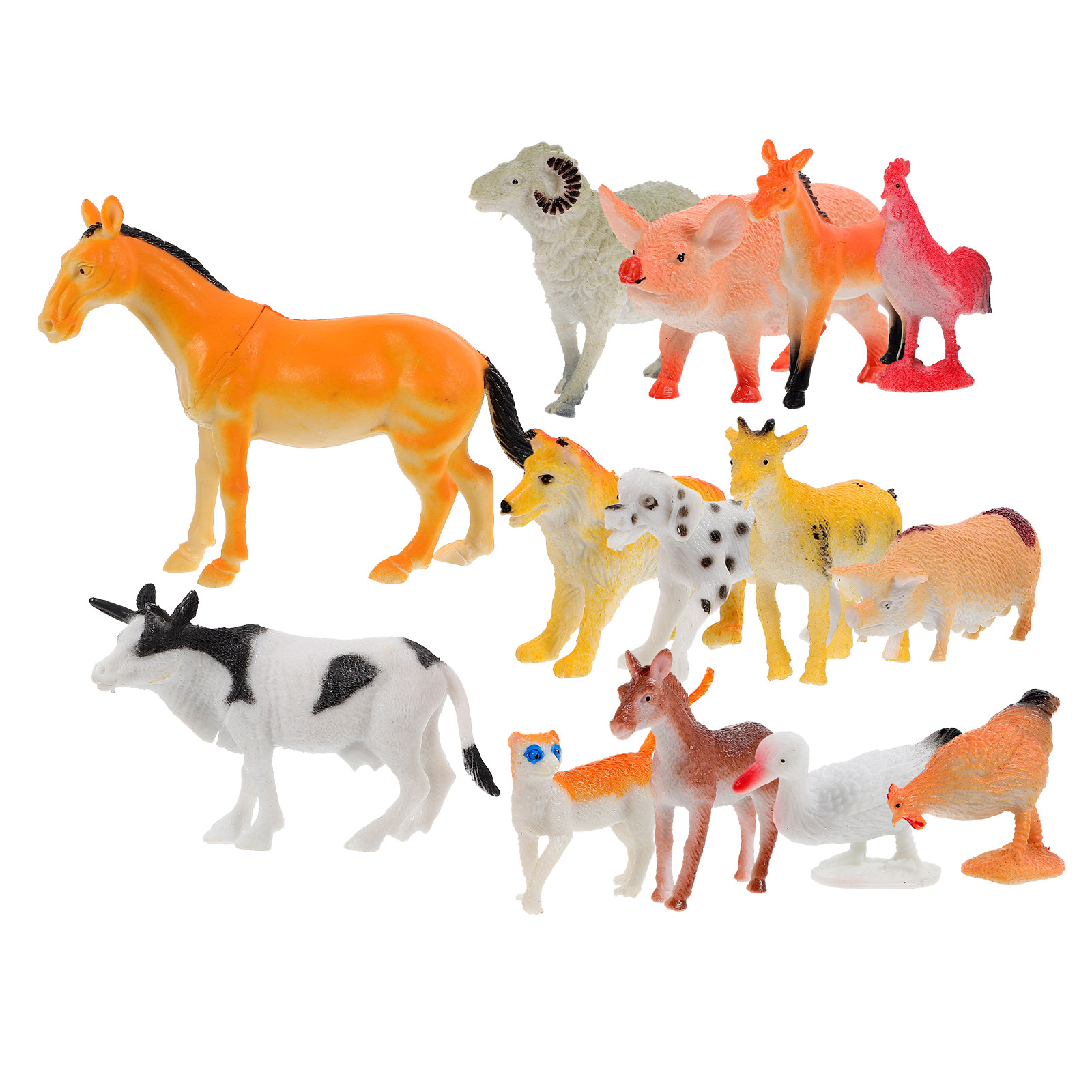 Home Office Simulator - 14-delige mini boerderijdierenmodellen, creatieve decoratie voor