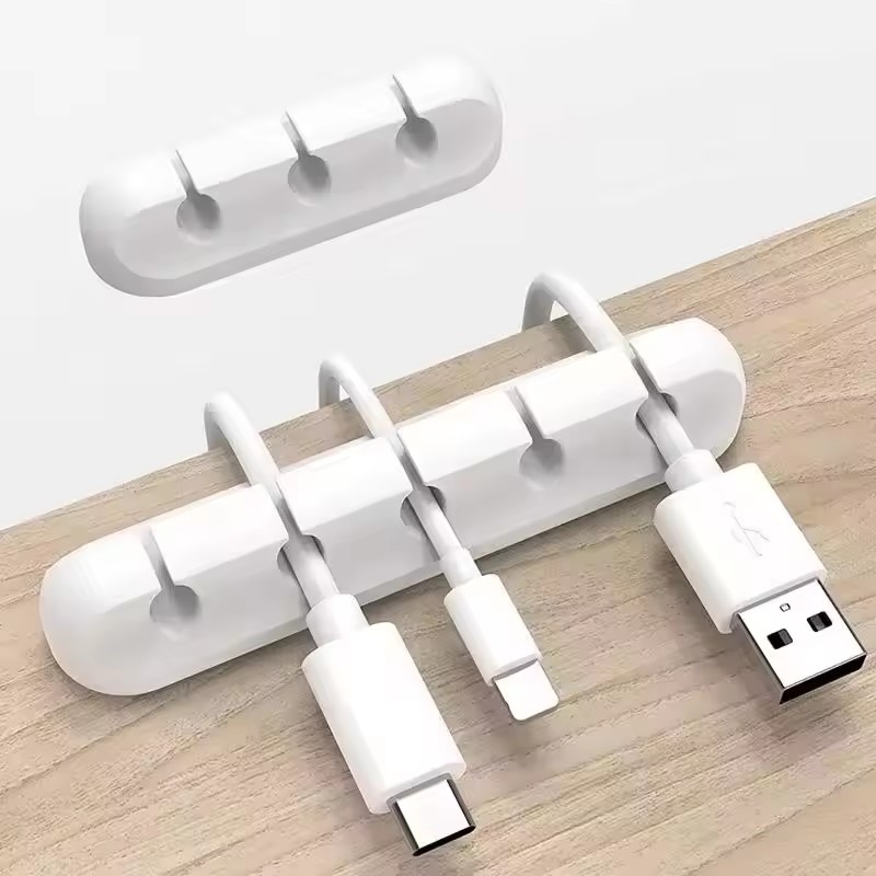 Home Office Desks - Siliconen USB-kabelclip Winder Organizer Ronde oplader