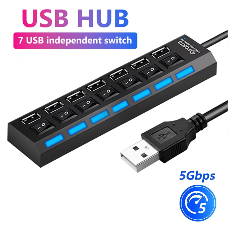 Home Office Pc - 7-poorts USB 2.0 hubsplitter voor laptopcomputeraccessoires