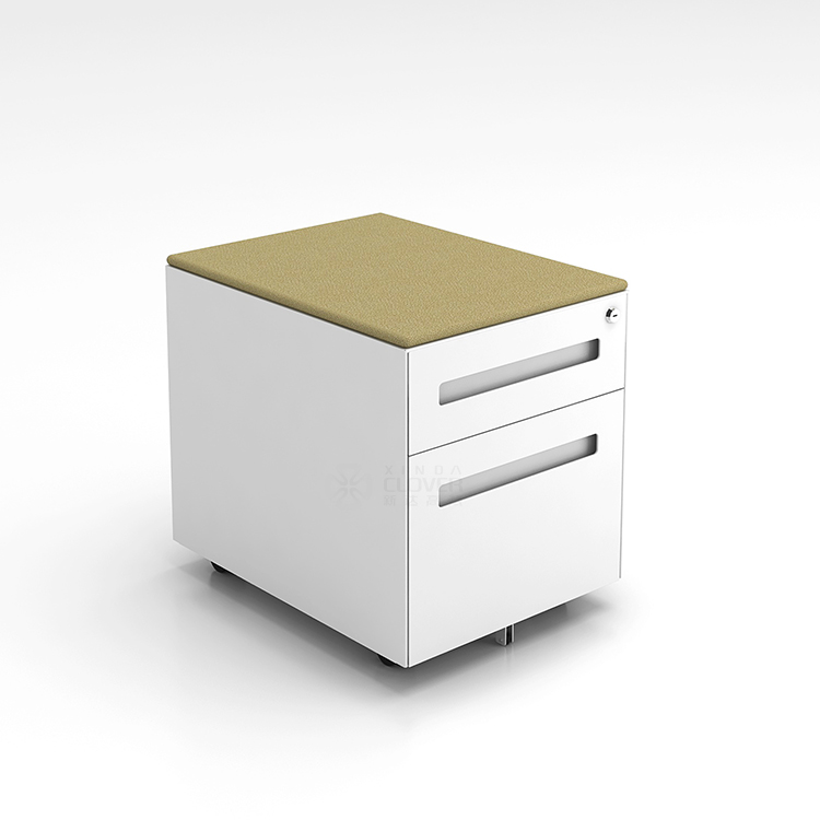 Drawer Pedestal Cabinet - Modern mobiel metalen onderstel met 2/3
