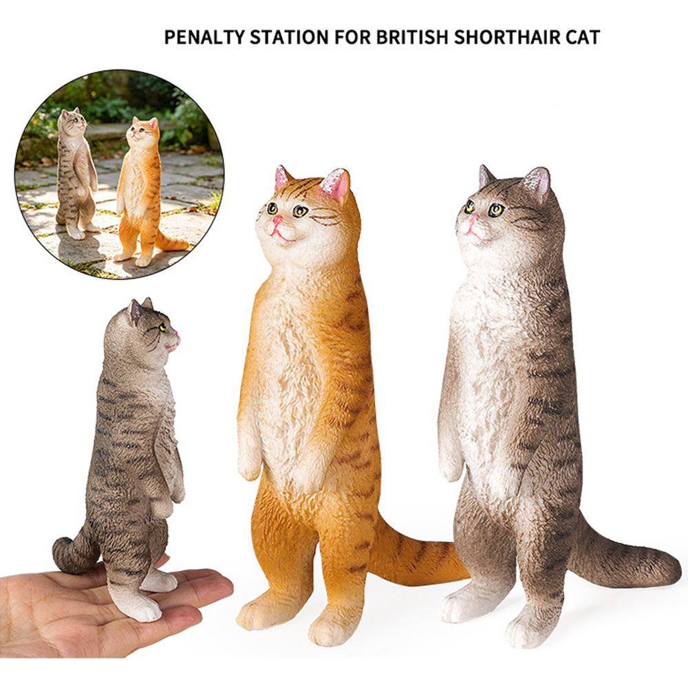 Home Office British - Staande Britse Korthaar Kat Beeldje Levensechte