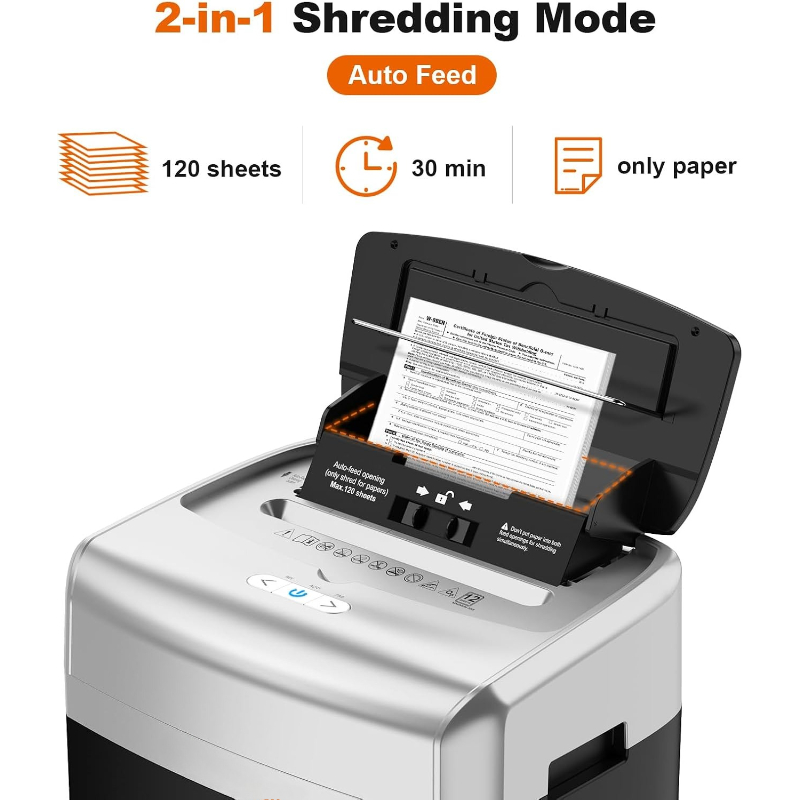 120-vellen automatische invoer - Paper Shredder Micro recensie en prijs