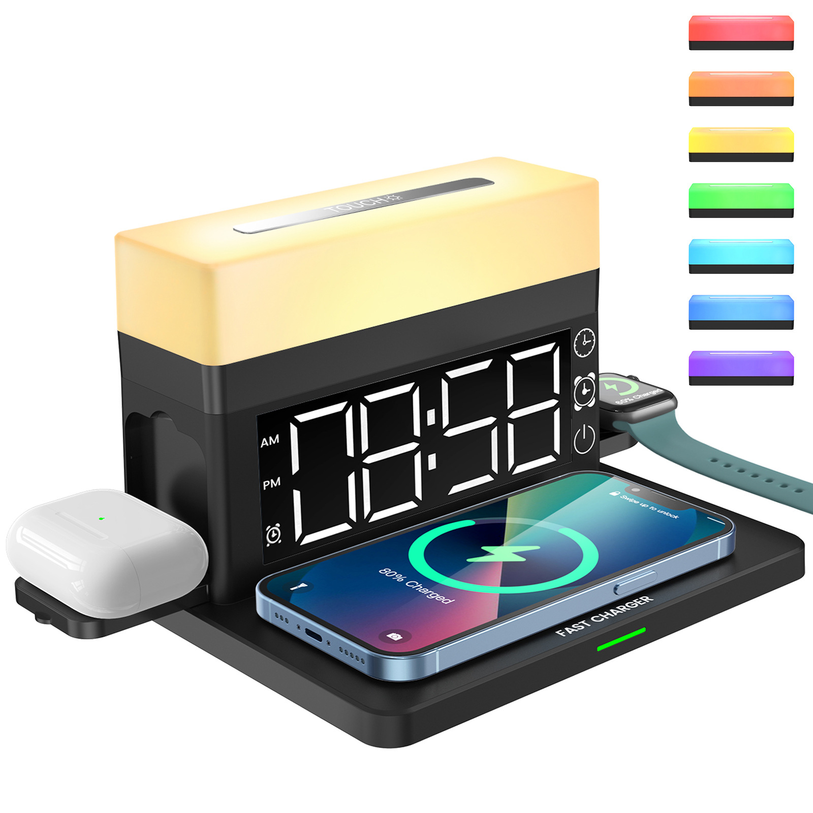 Digitale bureauwekker met 15 W - Led Desk Clock recensie en prijs