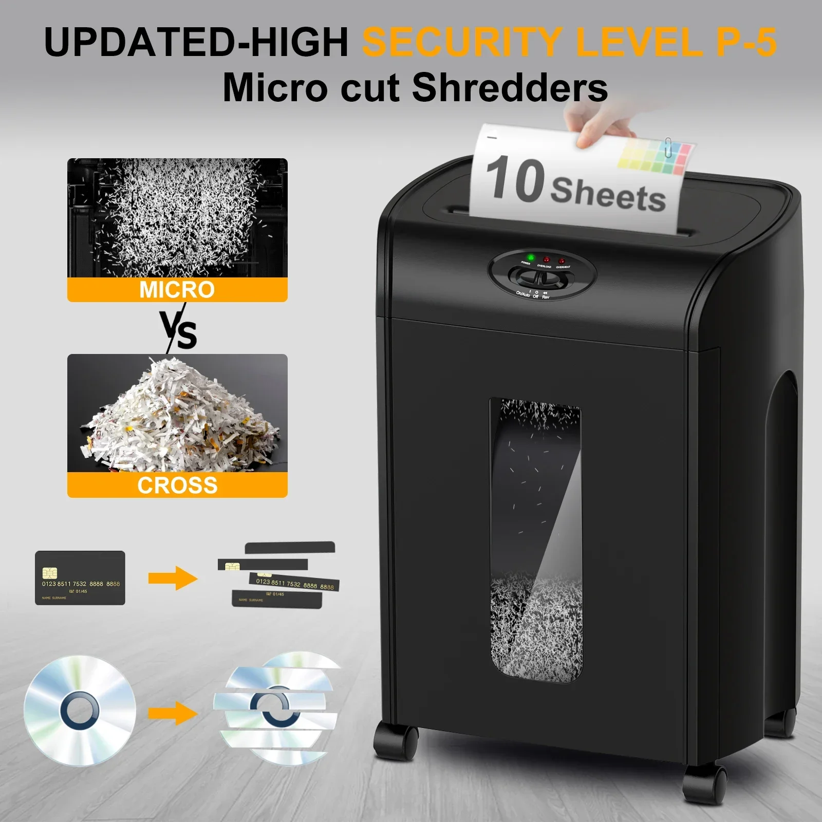 CD290P 10-bladige micro-gesned - Paper Shredder Micro recensie en prijs