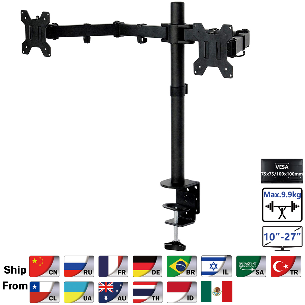 MS02 Desktop Vastklemmen Full  - Monitor Arm Dual recensie en prijs