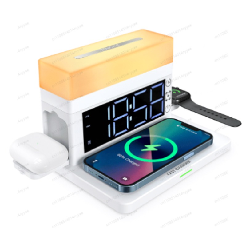 6-in-1 draadloze oplaad bureau - Led Desk Clock recensie en prijs