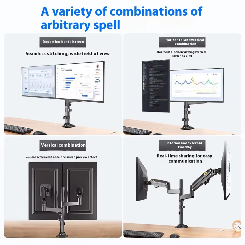 Aluminiumlegering Zwarte Dubbe - Monitor Arm Dual recensie en prijs