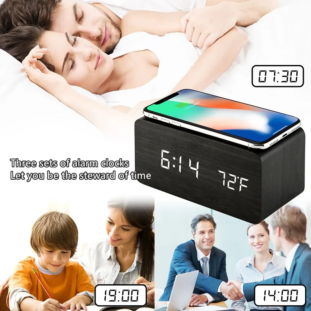 Wekker LED digitaal houten USB - Led Desk Clock recensie en prijs